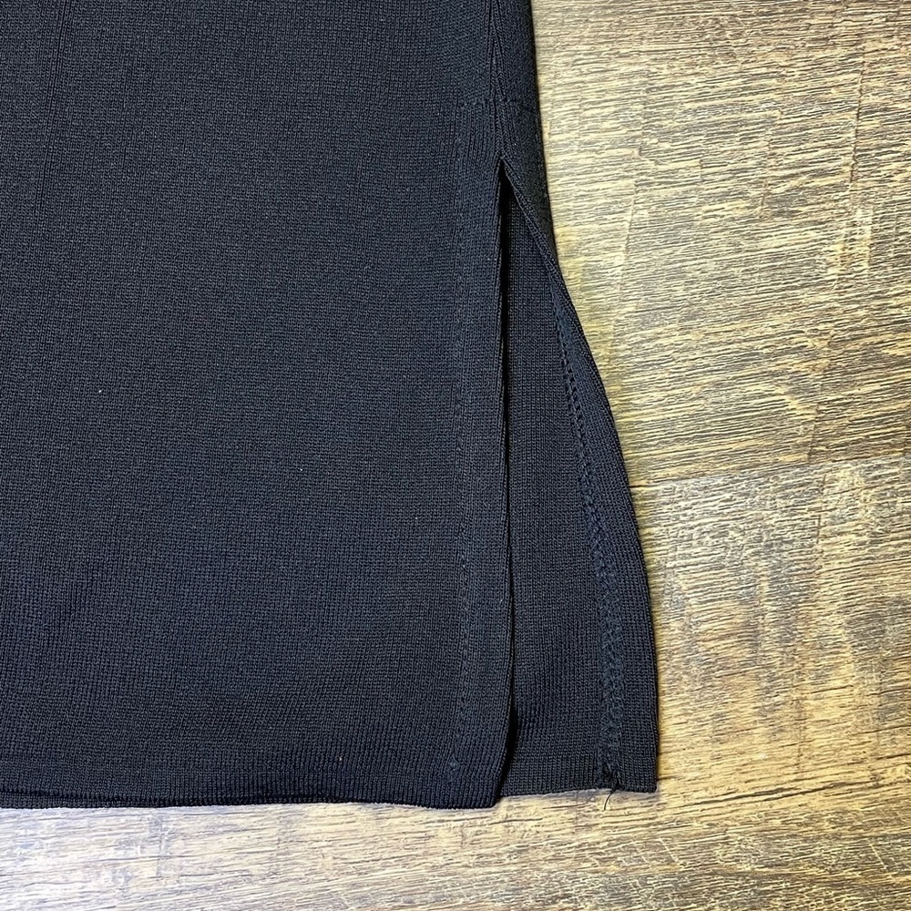 Exclusively Misook Classic Acrylic Knit Bell Sleeve Maxi Dress XS Black Witchy - Picture 11 of 13